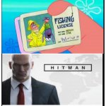Patricio y su licencia de pesca.jpeg