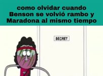 Benson se convierte en Rambo y Maradona al mismo time.jpg