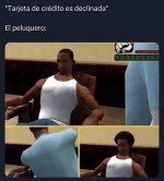 Tarjeta de crédito declinada en el peluquero ,ser como prros.jpg