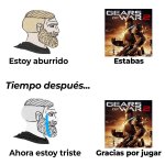 Jugué Gears 2 para distraerme… ahora necesito terapia.,,carita triste prros.jpg