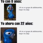 Yo a los 8 y a los 22 evitando adolescentes como si fueran zombies....jpg