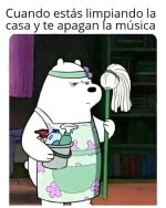 Limpiando la casa con flow y te apagan la música....jpg