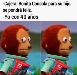 La cajera pensando que la Switch es pa mi hijo y yo con 40 feliz.jpg