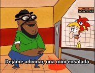 Quiero la hamburguesa payaso jumbo con las patatas grandes, sin pepinillos, una rodaja de cebo...jpg Quiero la hamburguesa payaso jumbo con las patatas grandes, sin pepinillos, una rodaja de cebo...jpg